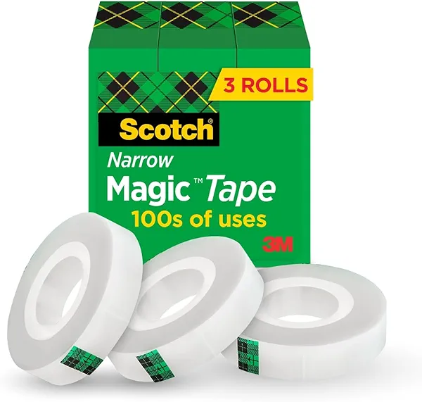 Scotch Magic Tape, Invisible, Home Office Supplies and Back to School Supplies for College and Classrooms, 3 Rolls