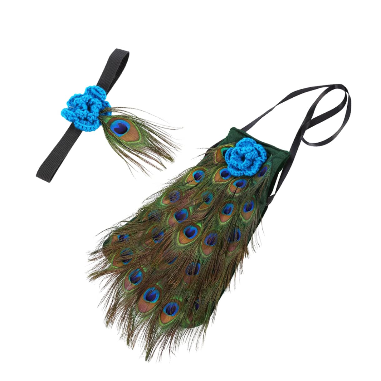 Gadpiparty 2piezas Disfraz De Fotografía para Recién Nacidos Ropa De Cosplay Infantil Accesorios para Sesiones De Fotos Traje De Peacock para Bebés Material y Cómodo