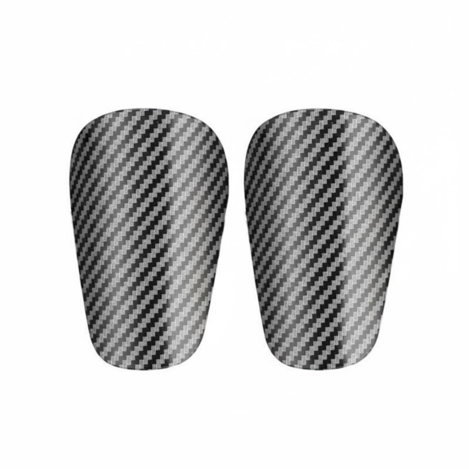 2 Pieces Shock Resistant Carbon Fiber Pattern Shin Pads Lightweight Soccer Shin Guards Ergonomic Design Football Leg Guards for Athletes, Sports Training, M-picture-21