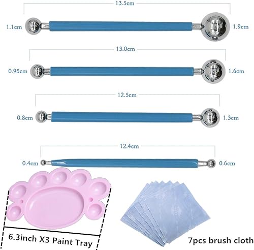 Miniatura 3 de Juego de 41 plantillas de pintura de puntos de mandala, juego de herramientas de plantillas de pintura de puntos de rock, kits de suministros de