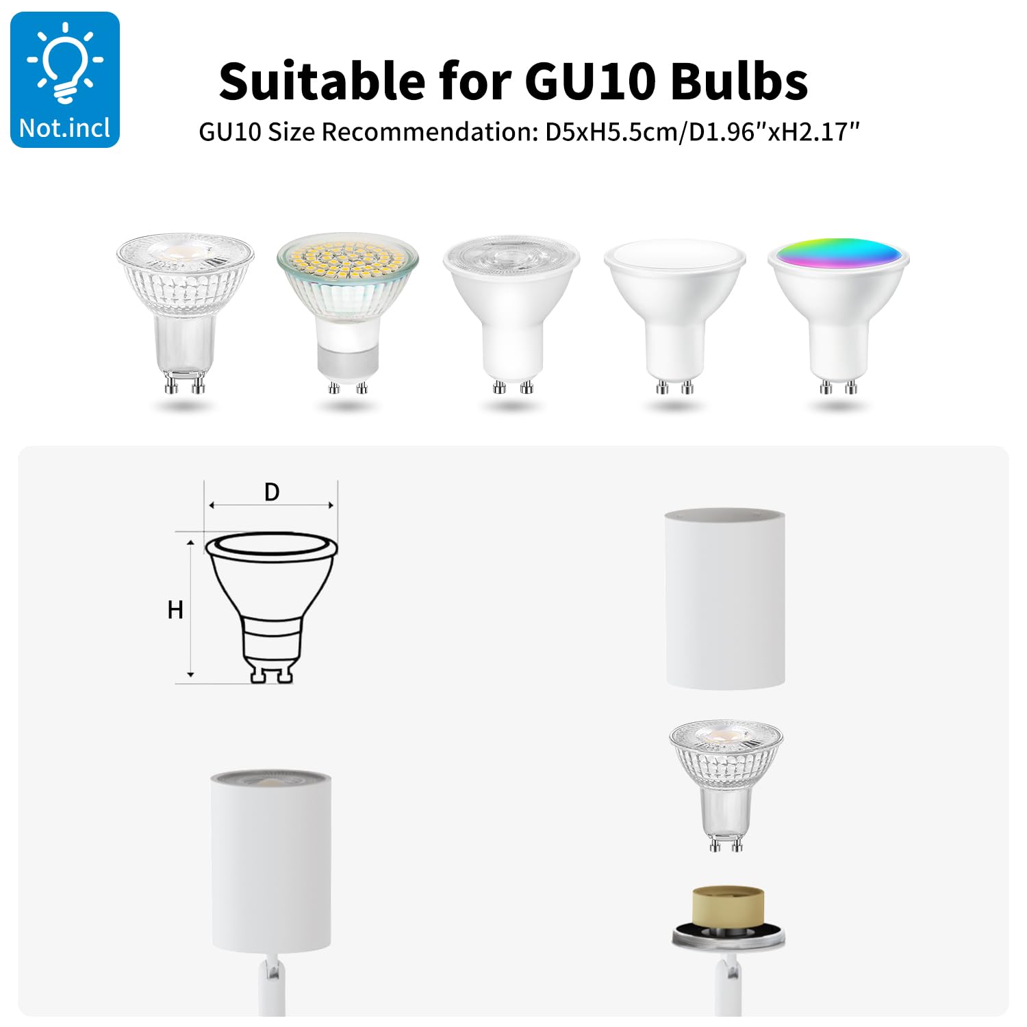 LVWIT LED Deckenstrahler 6 Flammig Weiß Schwenkbar GU10 Deckenlampe Modern für Küche Wohnzimmer