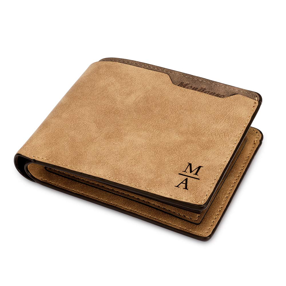 Lovejewelry Customized Wallets for Men Engraved Leather Photo Wallet for Dad Son (style 6)