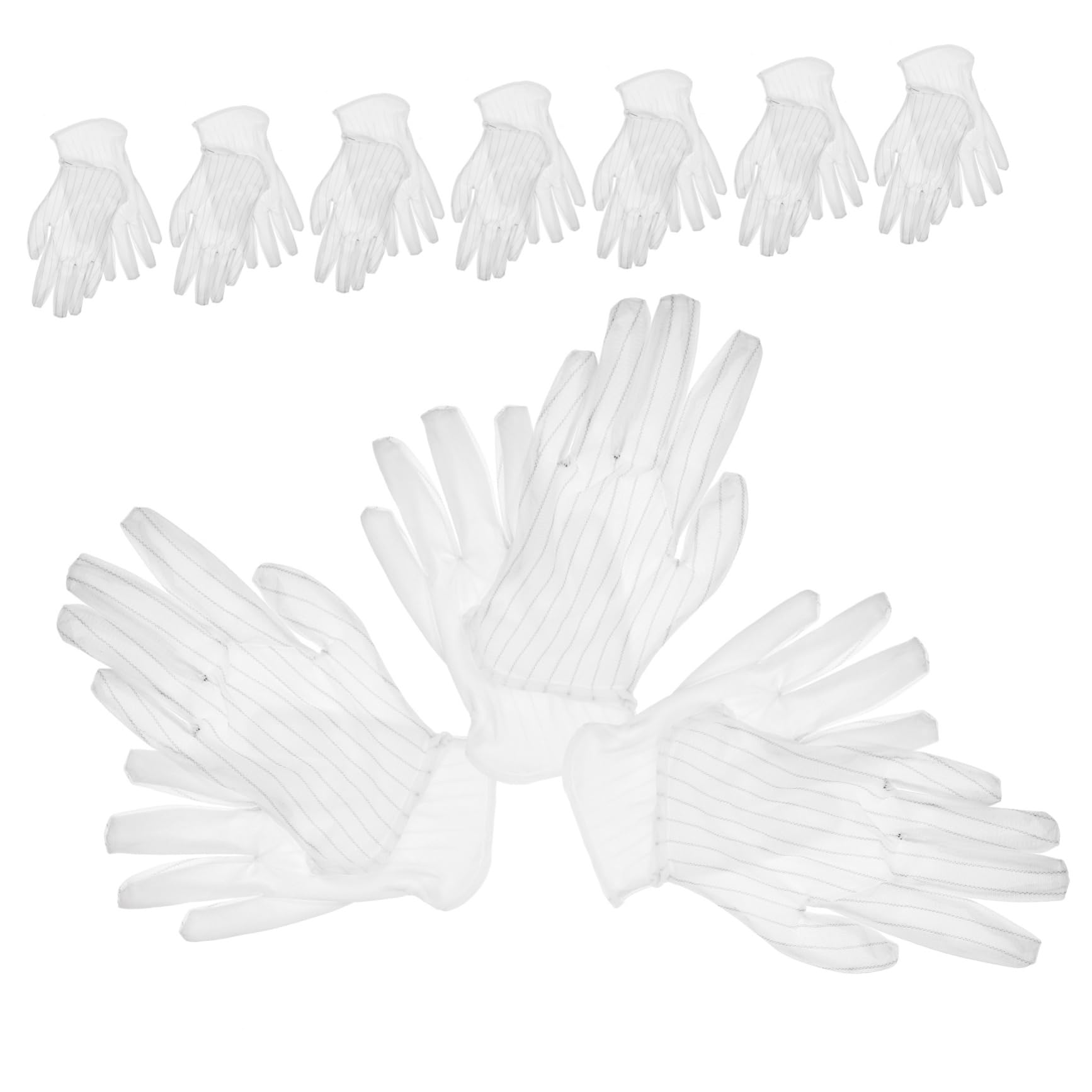 DOITOOL 50 Pares De Guantes De Tela Ultrafinos Sin Pelusa Guantes De Protección De Manos De Etiqueta Para Actuaciones Transpirables De Joyería Industriales