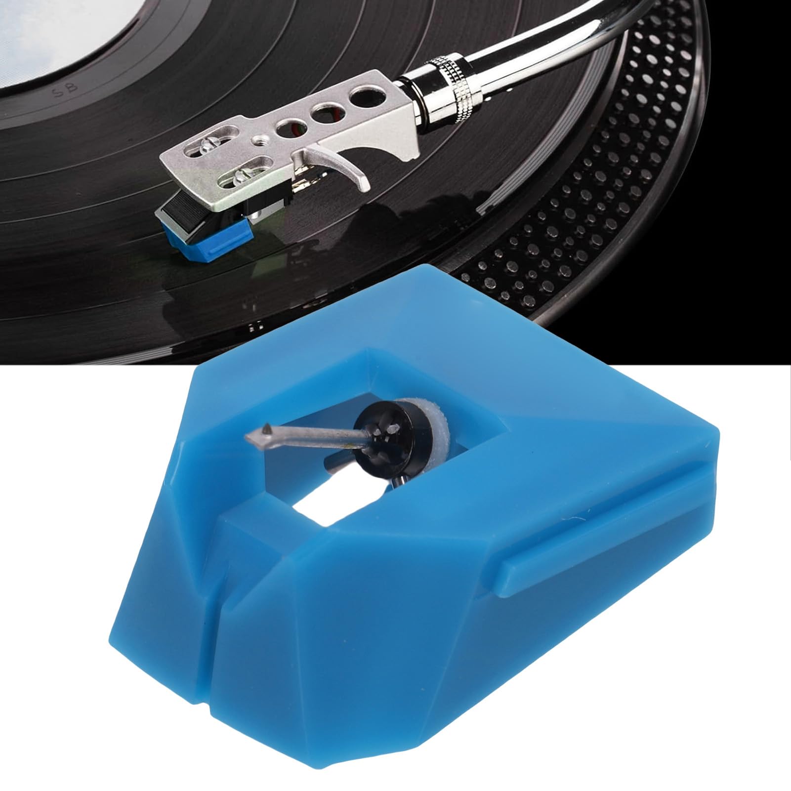 Emoshayoga Aguja de Repuesto Azul AT VMN95C de Alto Rendimiento para un Nítido y una Configuración Sencilla para Tocadiscos