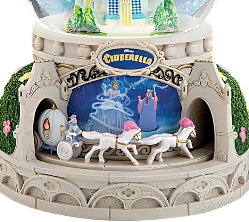 Miniatura 3 de The Bradford Exchange Cenicienta - Globo giratorio iluminado con purpurina y escena de transformación encantadora con carruaje de calabaza y música