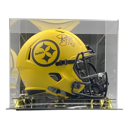 Troy Polamalu Signed Pittsburgh Full Size Rave Speed Replica Helmet BAS w/Case
