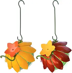 Wild Wings WWSFHF5 Alimentador de beija-flor única So Real, vermelho/amarelo (pacote com 2)