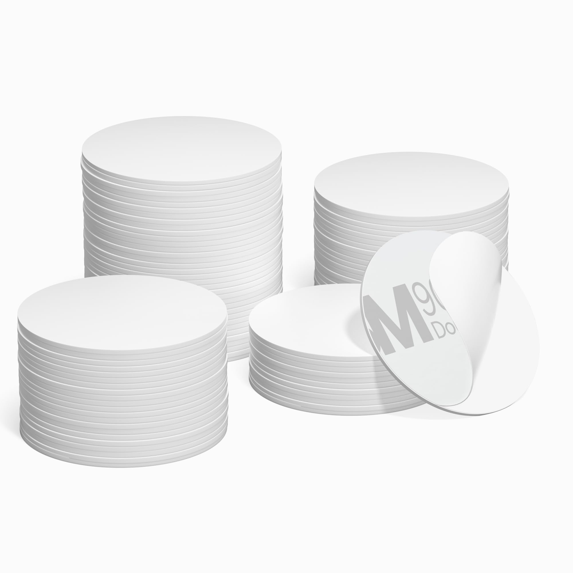 50pcs NFC Tags NTAG215 NFC 215 Tags Blank NFC Coins White NFC Stickers Cards with Adhesive Back, Compatible with TagMo and NFC Enabled Devices