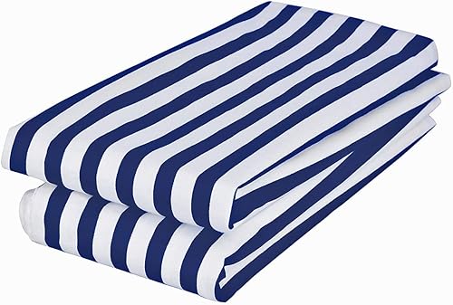 Miniatura 3 de Rockcloud Juego de 2 fundas de almohada cuadradas decorativas 100% de algodón a rayas, fundas de cojín para sofá, dormitorio, automóvil, 18 x 18