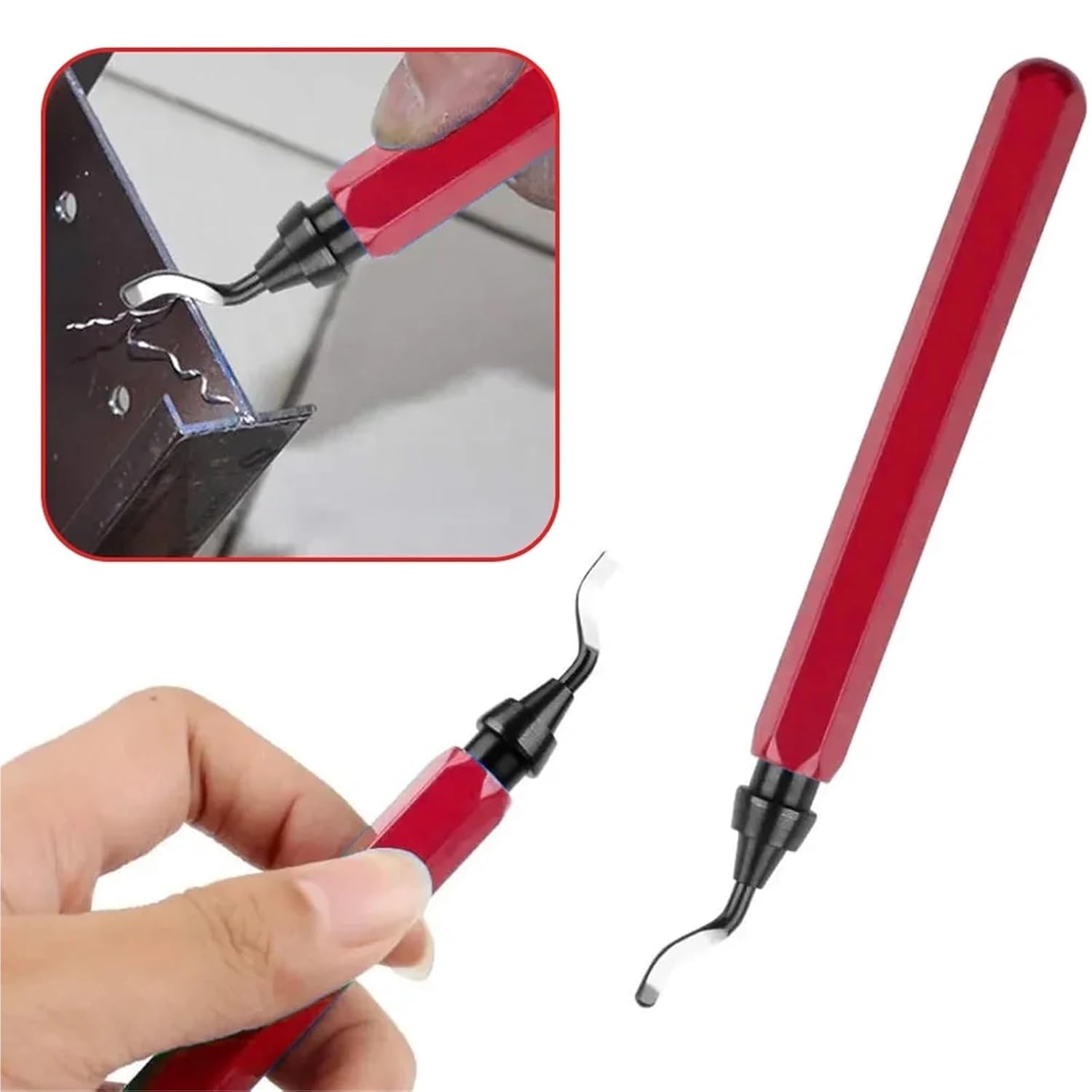 Burr Cutter Trimming Knife Scraper Deburring Tool DIY Edge Cutter Router Bit Rotary Deburr Tube Reamer Tool Parts Trimming Knife(RB1000 15pcs Blades)