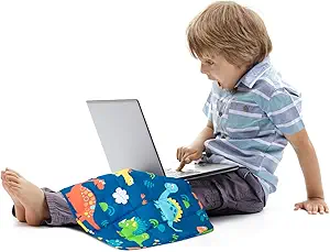 Sivio Weighted Lap Pad 3lbs, Cotton Weighted Blanket Sensory Weighted Lap Blanket Indoor Outdoor, 20 x 30 Inch, Blue Dinosaur