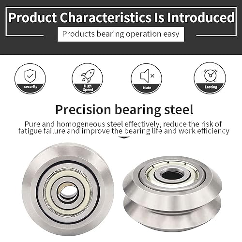 Miniatura 5 de Openbuilds - Rueda de ranura en V de acero inoxidable, polea de rodamiento 625zz, piezas de extrusión de aluminio para impresora 3D de doble
