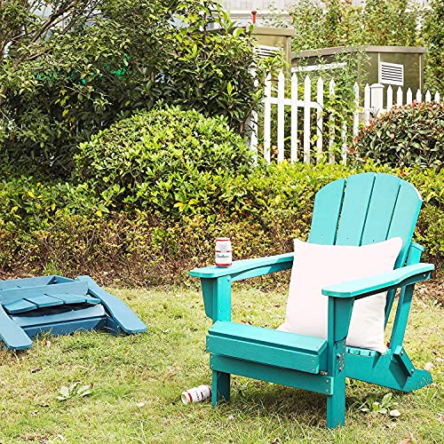 Image of RS Enterprises Chair Patio Chairs Lawn Chair Outdoor Chairs Painted Adirondack Chair Weather Resistant- Wooden (2, Blue)