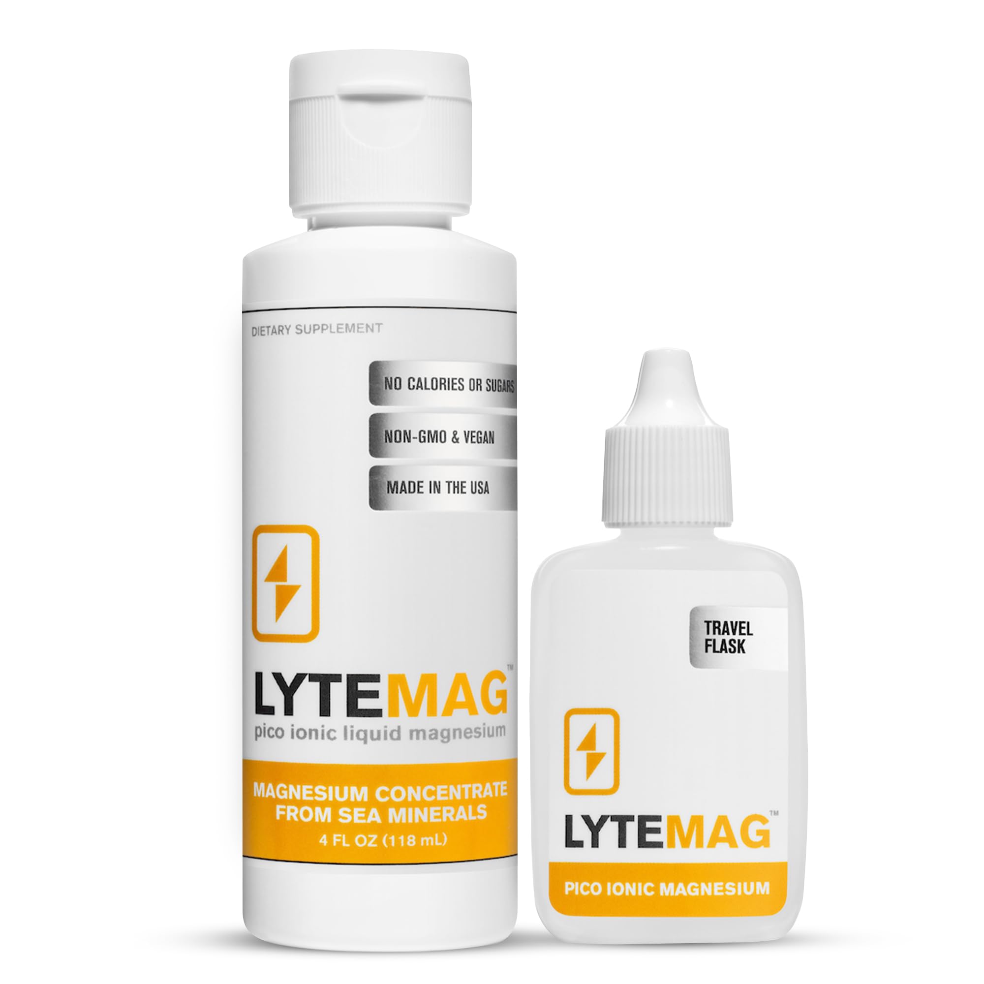 LyteLine Liquid Magnesium Supplement - 60 Servings - Pico Ionic Magnesium Concentrate from Natural Sea Salt for Sleep Support, Muscle Recovery, Leg Cramps - Sugar Free, Vegan, Keto Friendly