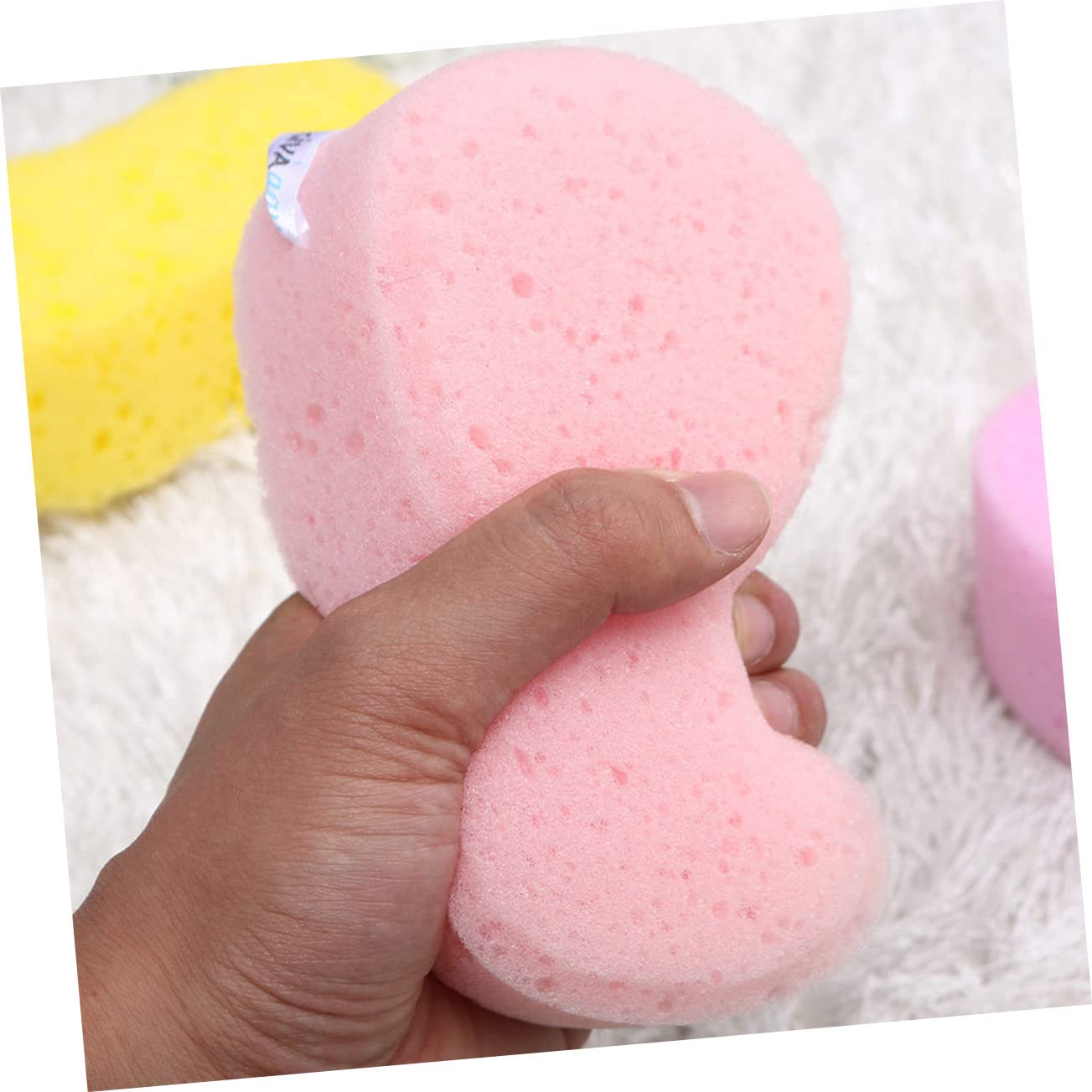 Beavorty 5 Set di Spugne per Doccia Corpo Spugne da Bagno Materiale Misto Sicuro Uso Duraturo Massaggio Delicato Esfoliazione Levigatezza della Pelle della Pelle 5 Pezzi*5