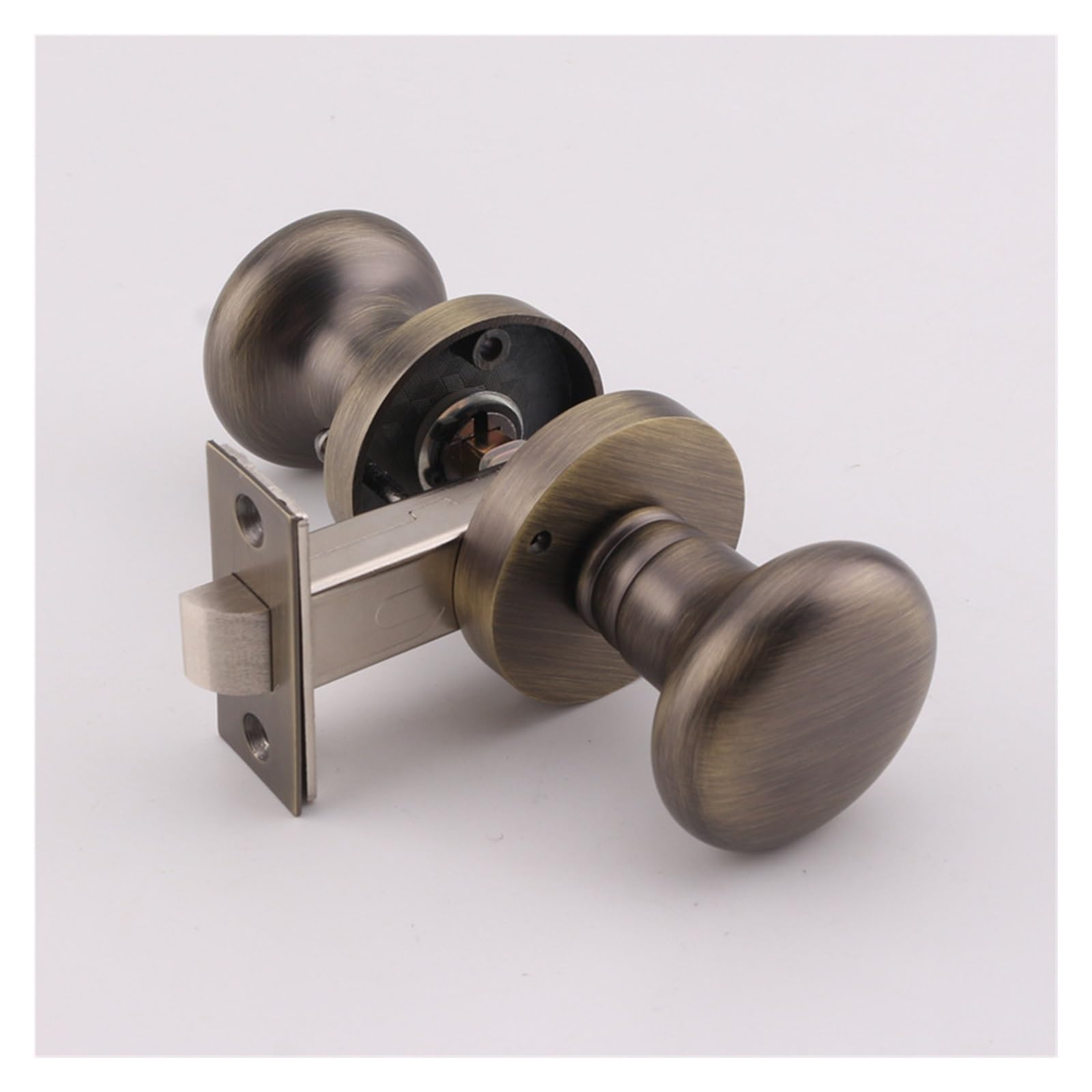 NYRXRYTCA American Golden Door Lock Ball Lock Simple Indoor Bathroom Lock European Solid Wood Door Bathroom Silent Room Door Lock(Bronze)