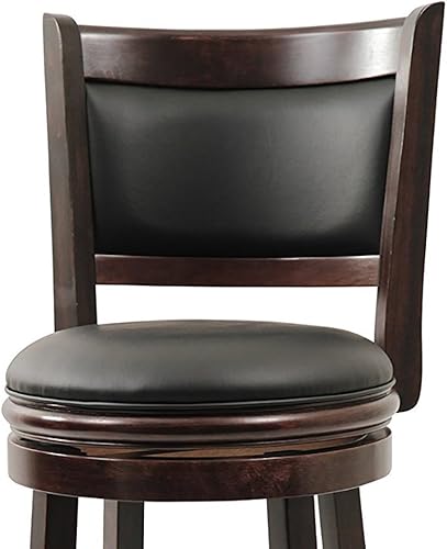 Miniatura 76 de Boraam Augusta - Silla alta giratoria de altura Negro -,Negro/Cappuccino,Negro/Cerezo,Marrón/Capuchino,Capuccino,Cereza,Cepillo de alambre