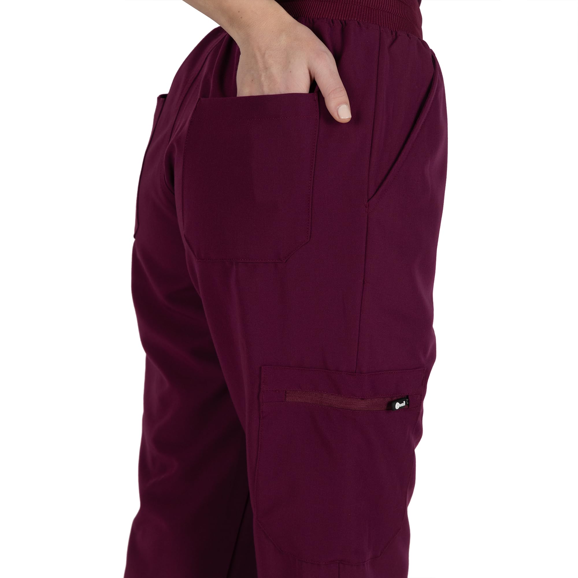 B-well Mauri Pantaloni Infermiere Donna Half-Jogger Pantaloni Sanitari Donna Elastici Pantaloni Medici Donna Spandex con Elastico in Vita