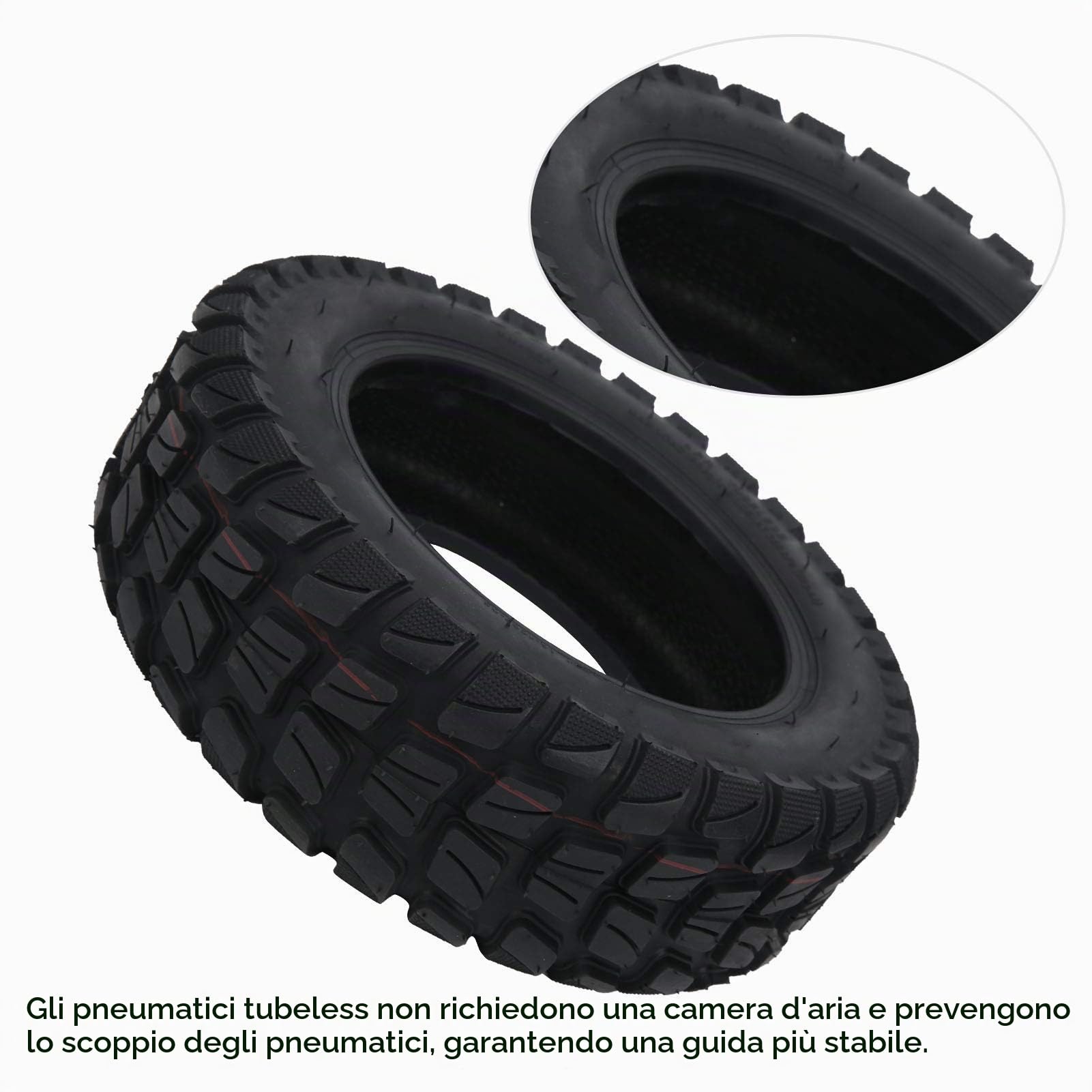Pneumatico Tubeless 90/65-6,5 per Scooter Elettrico - Ruota a Vuoto Ispessito Resistente all'Usura - 11" CST e Compatibile