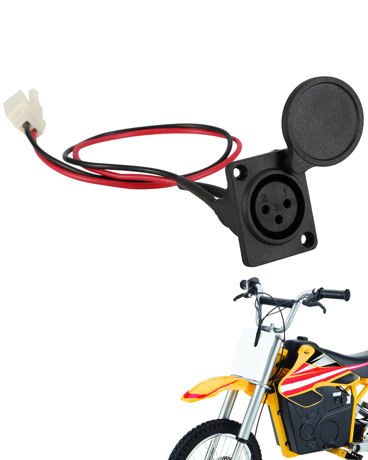 NACORE MX650 Charging Port Chager Socket for MX650/500, SX500, EcoSmart Metro, EVO500/800 And More Electric Dirt Bikes, Scooters