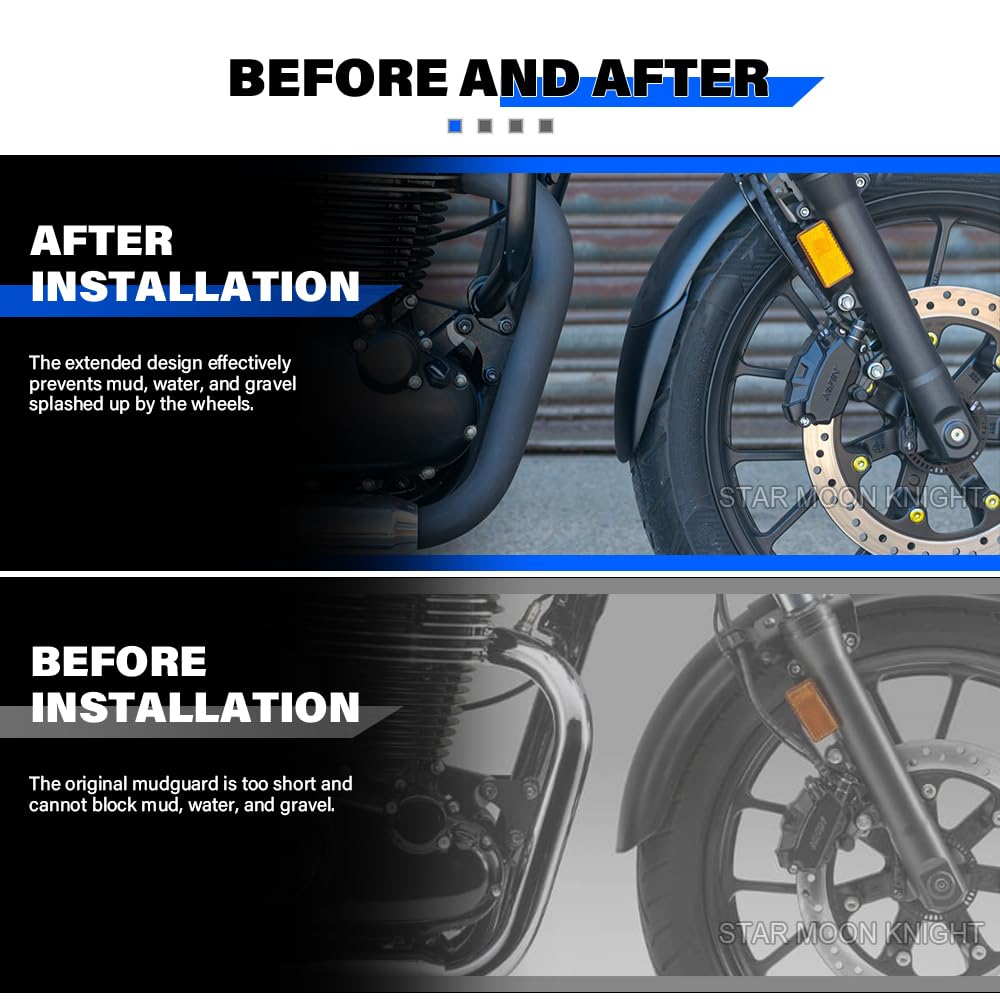 Estensione parafango anteriore GB 350S per Honda GB350S 2025> Prolunga parafango Accessori parafango