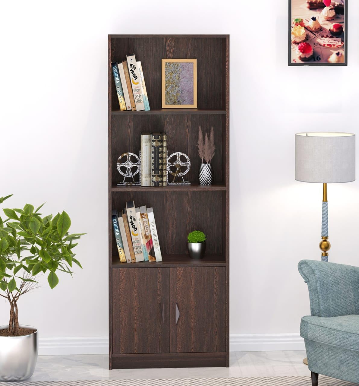 Ozone furinture Engineering Wood Book Shelf with Classic-image-42