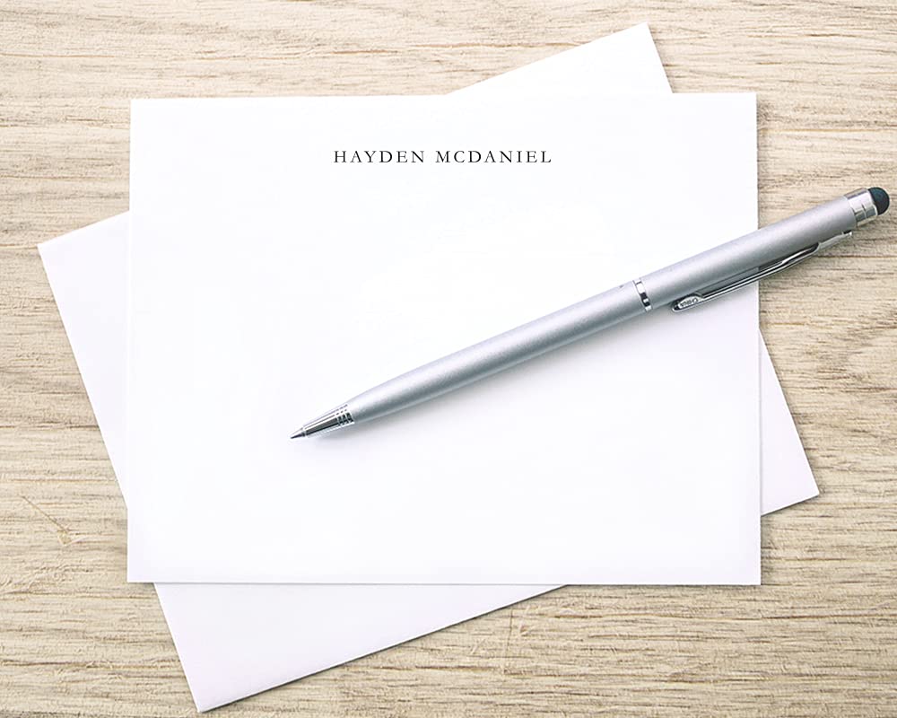 Personalized Note Cards with Envelopes/Simple, Professional
