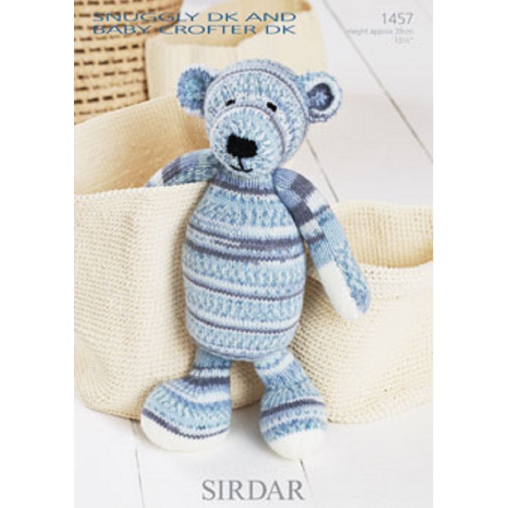 Sirdar Knitting Pattern 1457 Baby Crofter Teddy Pattern