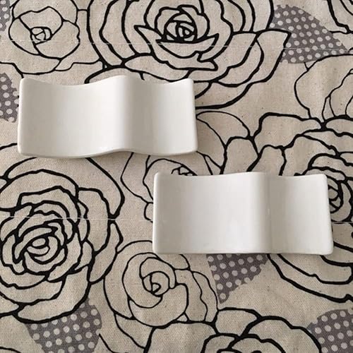 Miniatura 2 de Soporte para palillos de cerámica, soporte para palillos y cucharas de porcelana blanca, soporte para cuchillos y palillos para el hogar, cocina,