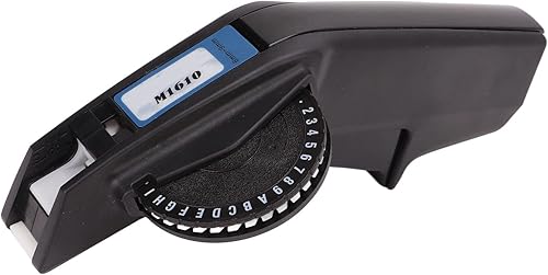 Tnfeeon Fabricante de etiquetas en relieve, número transparente, operación con una mano, fabricación de etiquetas ABS duradero, grabado en relieve