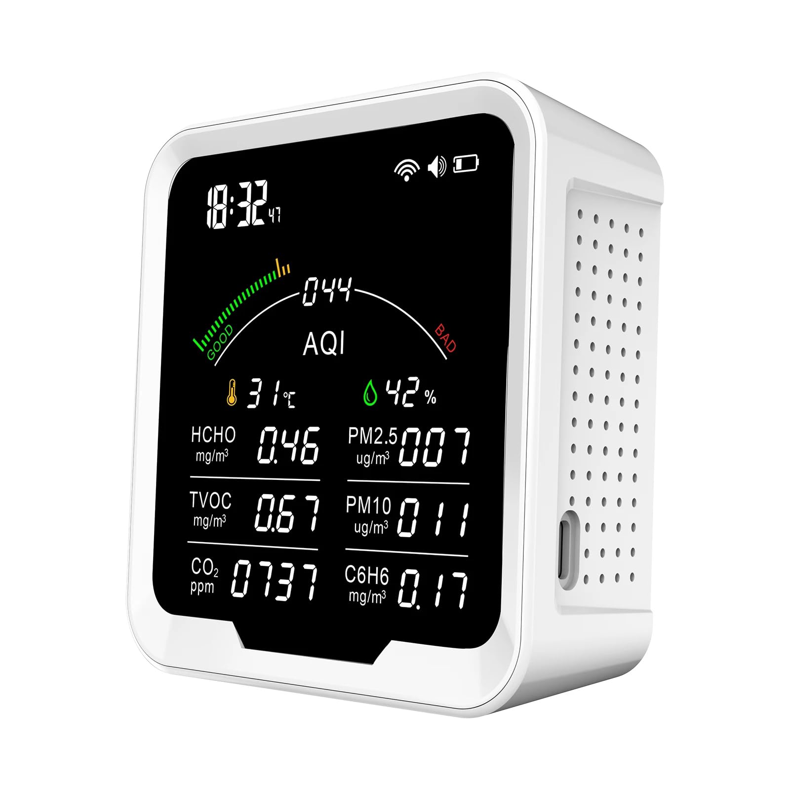 Tuya WiFi Luchtkwaliteit Monitor CO2 Kooldioxide Meter Temperatuur Vochtigheid Meten Detector NDIR Infrarood Tester