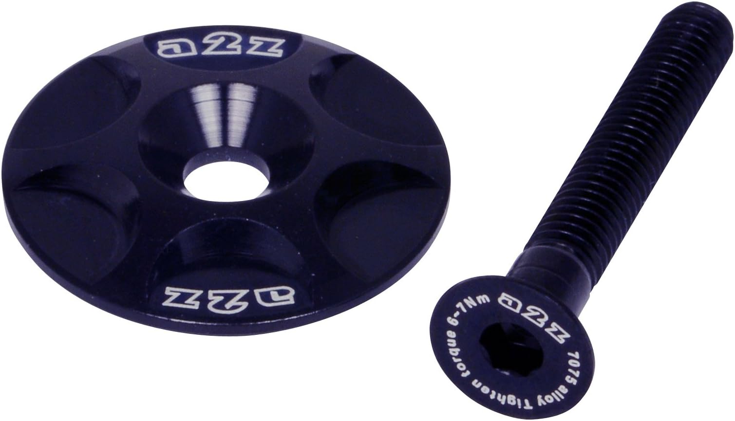 A2ZAnodized Headset Top Stem Cap, Black, 1.1 mm/8-inch