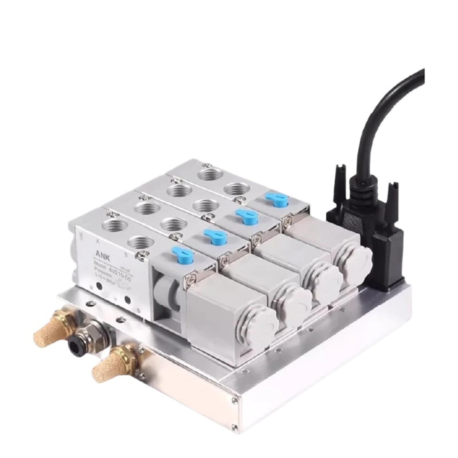 Bloque de colector de electroválvula neumática multiestación de 24 V CC for control de máquinas de automatización(12-StationMani)