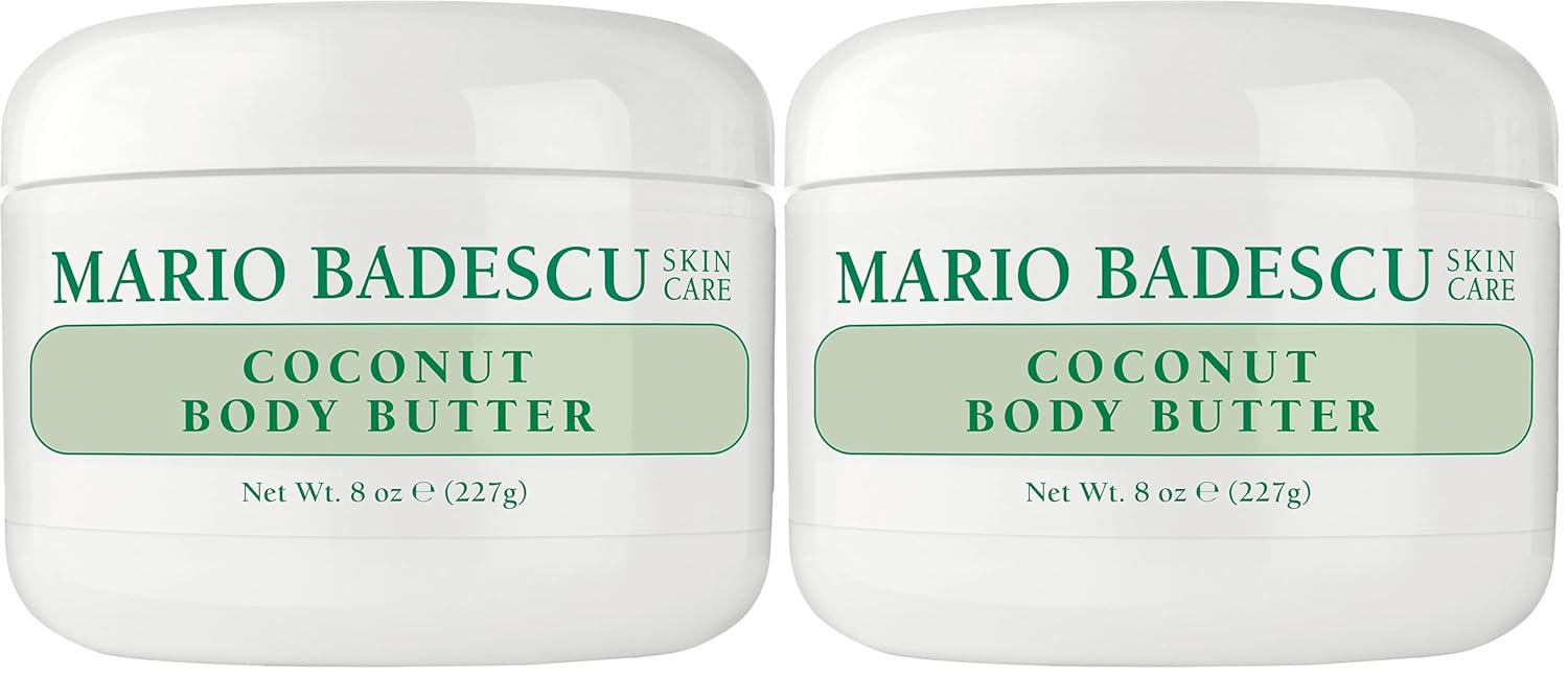 Mario Badescu Coconut Body Butter for All Skin Types | Body Moisturizer for Smooth and Radiant Skin | Formulated with Shea Butter