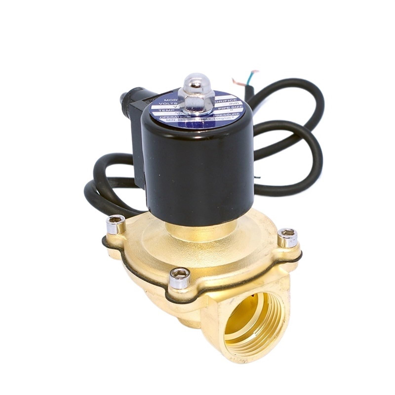 2/2 DN32 1-1/4 inch Solenoid Valve Water 24v 220v Normally Closed Brass Valve for Underwater(2A-32NBR,NPT_240VAC)