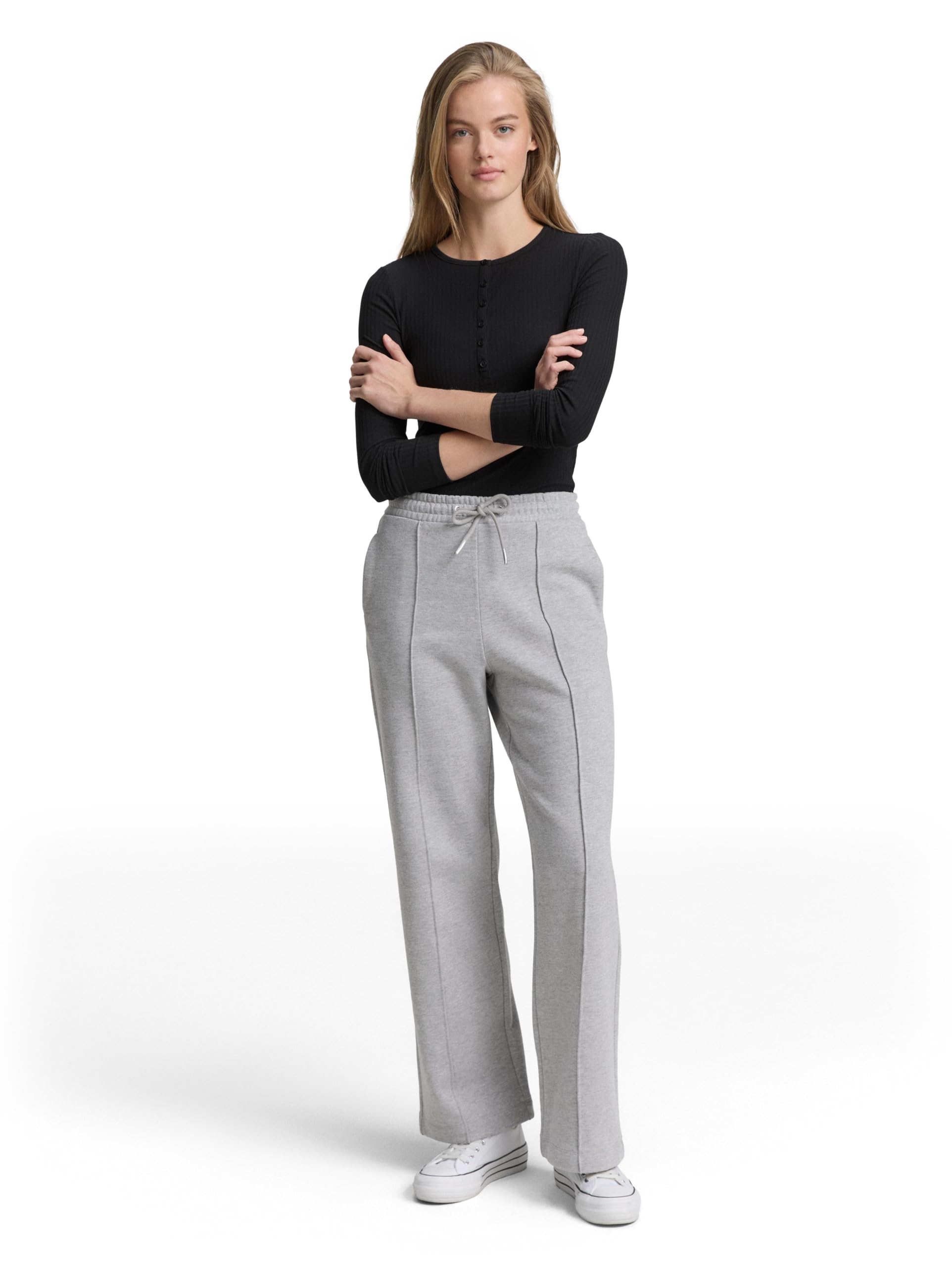 TOM TAILOR Denim Damen Palazzo Hose aus Baumwolle 1048522