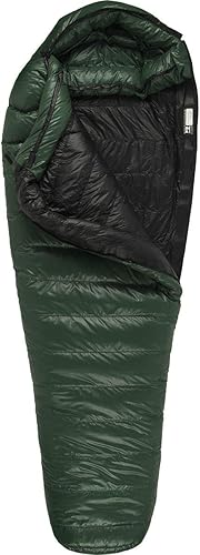 Western Mountaineering Badger MF Saco de dormir 15F Down Forest Green, 6ftLeft Zip