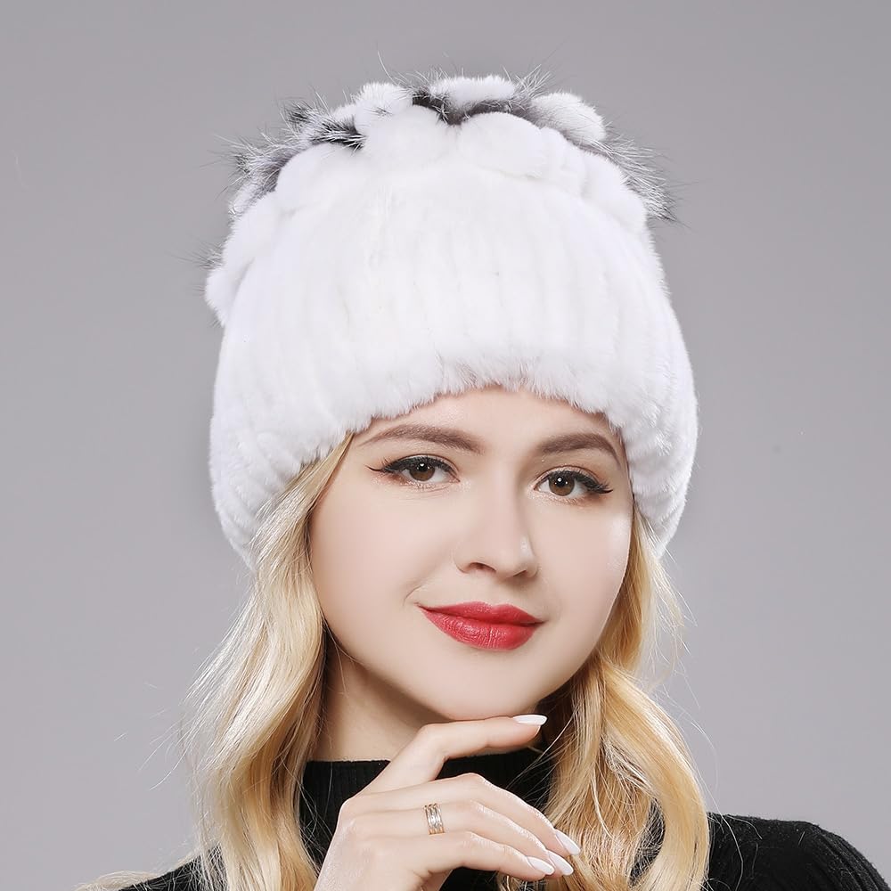 Czapka damska zimowa damska czapka damska czapka damska zimowa ciepła nakrycie głowy (czarna jeden rozmiar)