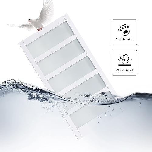 Miniatura 4 de Finosen Losa de puerta de granero de vidrio de 42 x 84 pulgadas con kit de herrajes para puerta corredera de 7 pies y asa, 5 paneles de vidrio