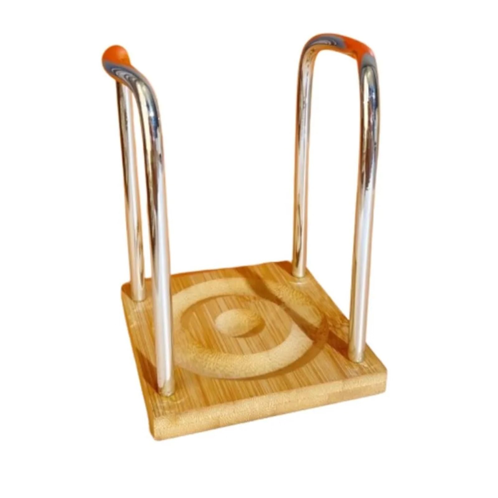 Ikfgtjre 1 Bottom Silver Paper Cup Holder Cup Holder Wooden Bottom With Longer Stick Storage Rack Multifunctional Dispenser For The Kitchen(1 Bottom Silver)
