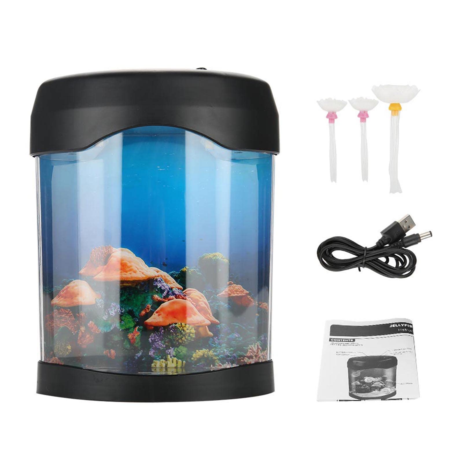 Acouto Luz de Acuario USB, Lámpara de Noche que Cambia de Color con Estado de ánimo de, LED de Estado de ánimo para Pecera de Chan, Lámpara LED de de para Acuario, Escritorio, Escritorio