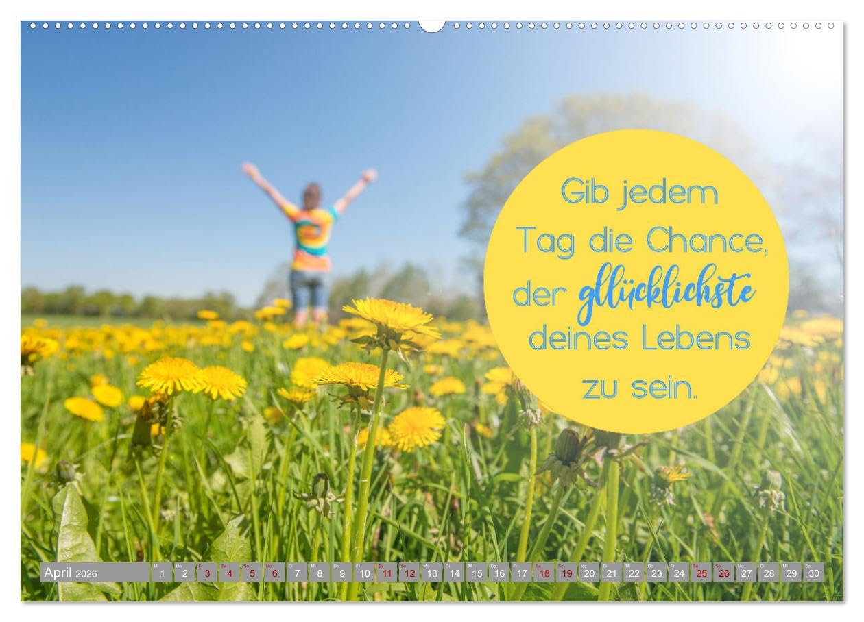 ACHTSAMKEIT - Wege des Glücks (hochwertiger Premium Wandkalender 2026 DIN A2 quer), Kunstdruck in Hochglanz: Ratgeber für ein achtsames Leben (CALVENDO Glaube)