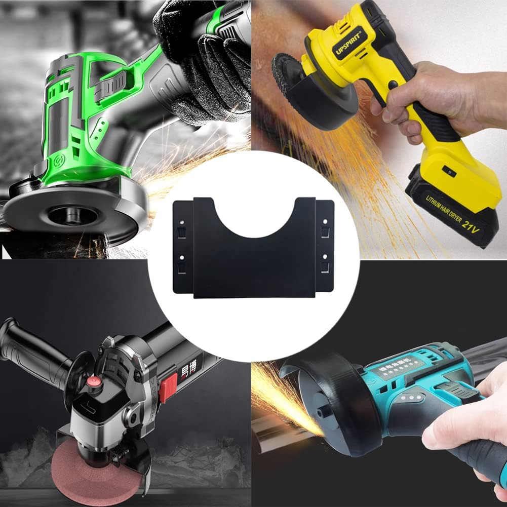 Angle Grinder Holder Tool Wall mount Bracket for, Impact Wrench Wall Holder, Angle Grinder Storage Rack for Angle Grinders, Cutters, Polishers etc（2pcs）