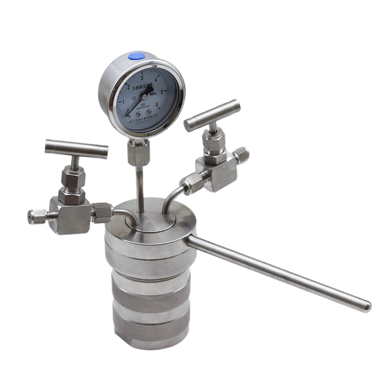 Reaktor syntezy hydrotermalnej Synteza hydrotermalna Autoklaw Naczynie reaktora + manometr wlotowy i wylotowy 25ml 6Mpa