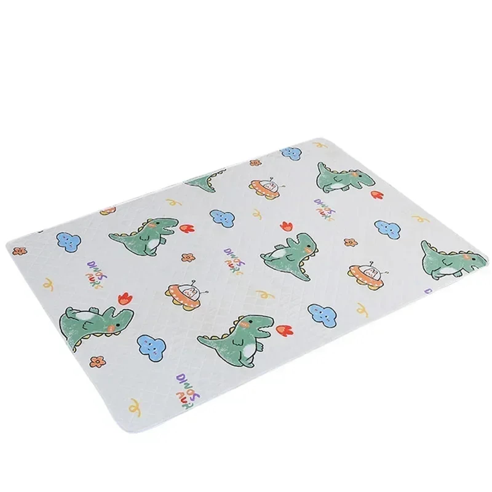 2pcs Waterproof Washable Mattress Urine Mat for Cute Cartoon Bed Protector Diaper Bedding Urine Pads Cloth 50x70cm For Incontinence(White)