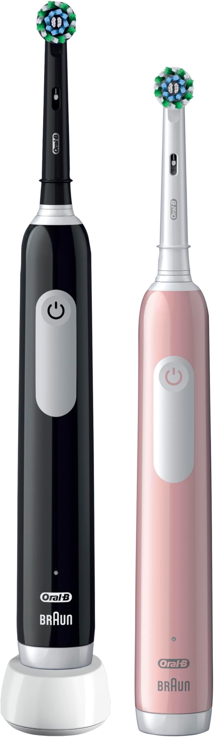 Oral-B Pro 3 2x Electric Toothbrushes for Adults, Gifts for Women/Men, 2 Handles, 2 Cross-Action Toothbrush Heads, 3 Modes, 2 Pin Plug, 3900, Electric Toothbrush