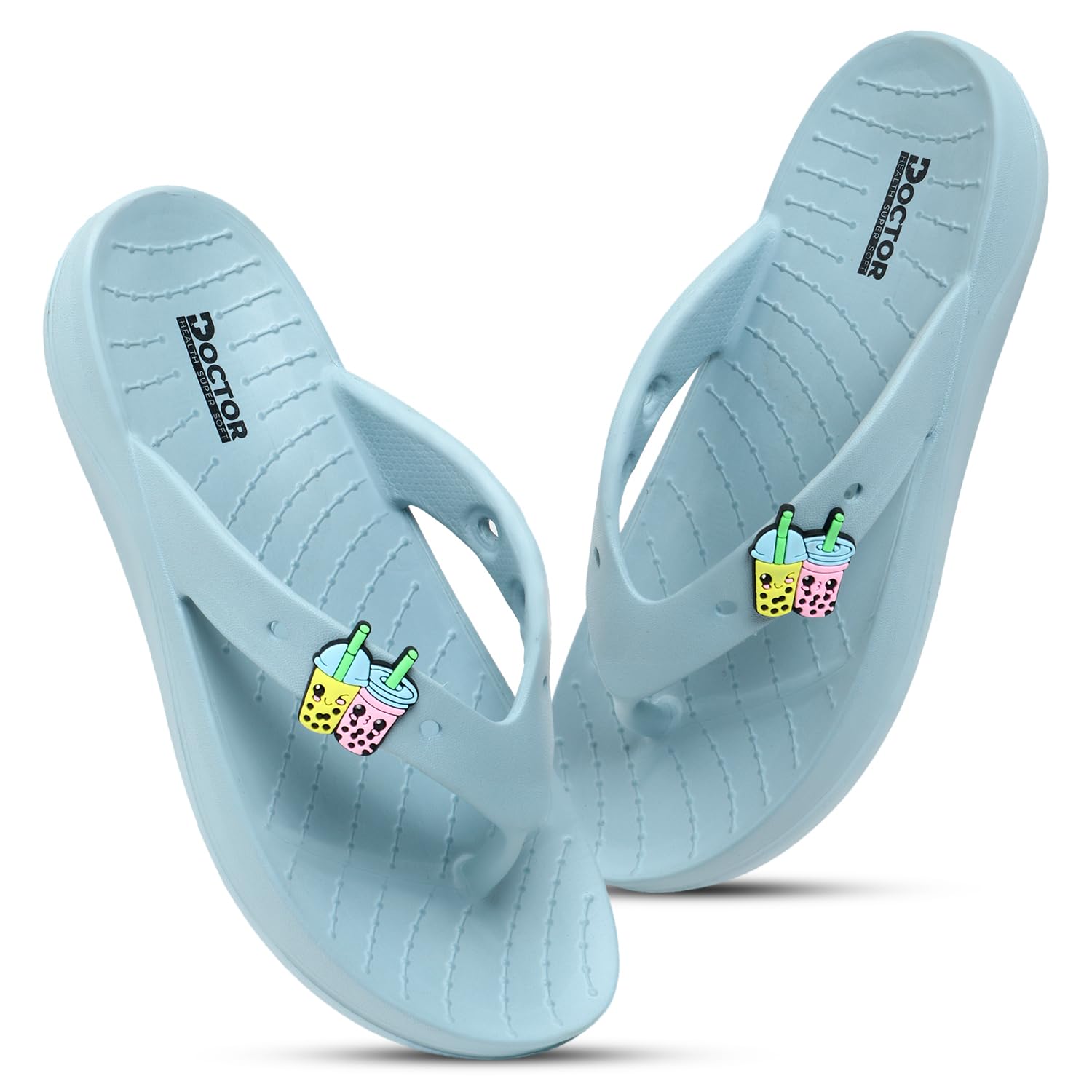 Funky Bubble Tea Slippers for Women | Super Soft Eva Ortho Flip-Flops | Stylish Anti-Skid Toe-Ring Chappals | Lightweight & Cute Design for Everyday Comfort-image-36