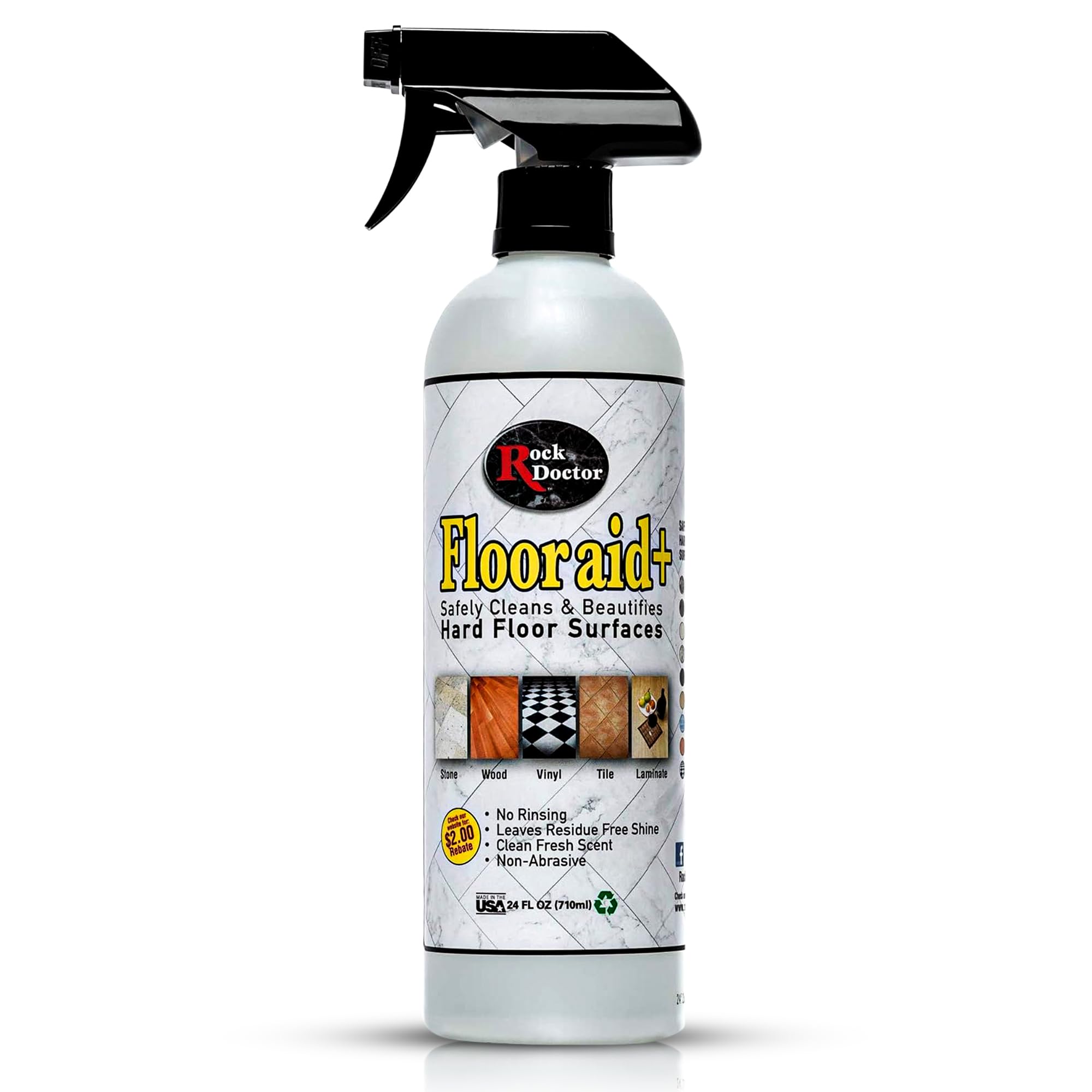 Flooraid+ Hard Floor Cleaner, Multi-Surface Formula for Tile, Stone, Laminate, and Granite, 24 oz, Cleaning 1 Pk 24 Fl Oz (Pack of 1)