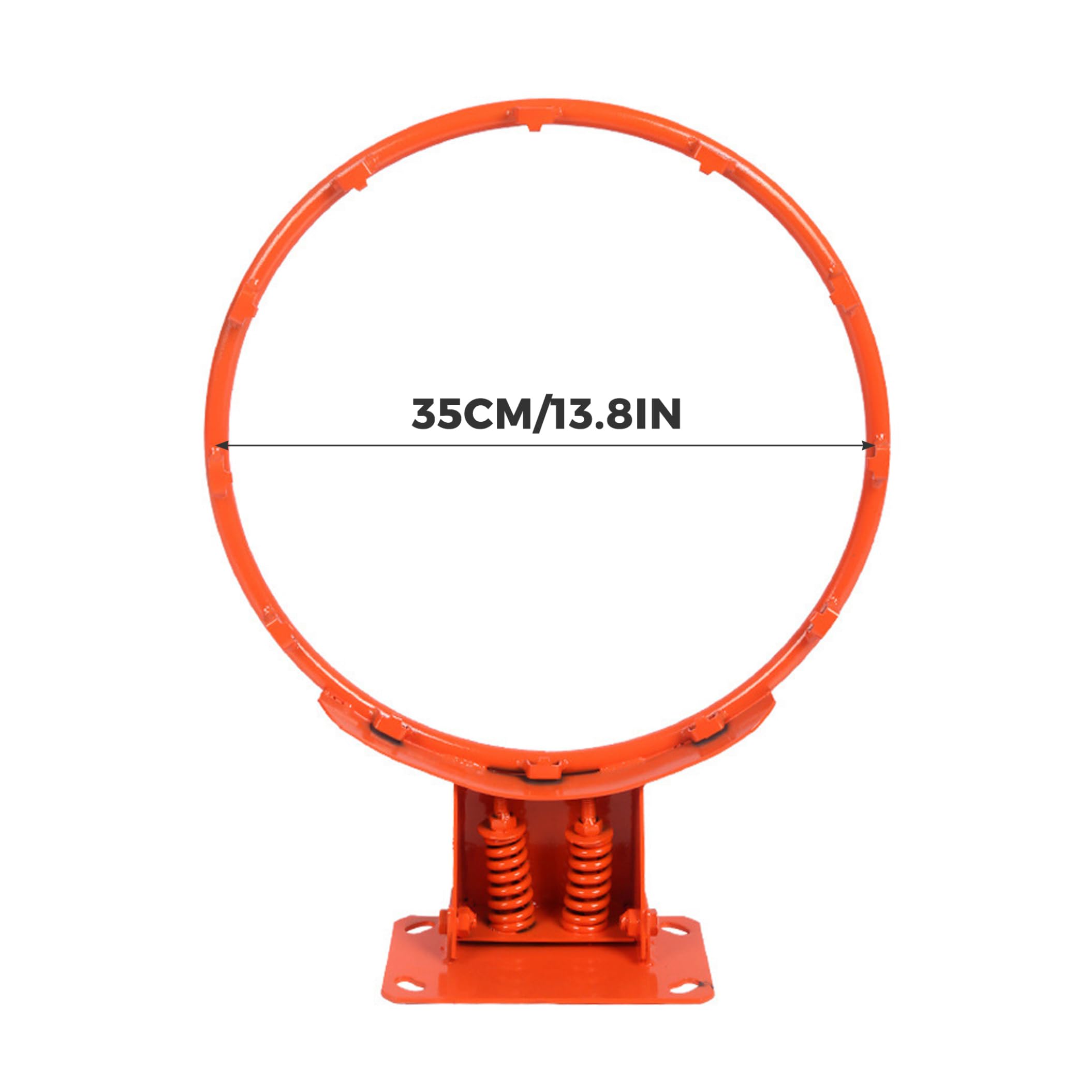 Aro de Baloncesto, aro de Baloncesto para Montaje en Pared, reemplazo de 18, de Montaje en Pared Resistente con absorción de Impactos de Doble Resorte, fácil instalación sin Taladro ni taladr