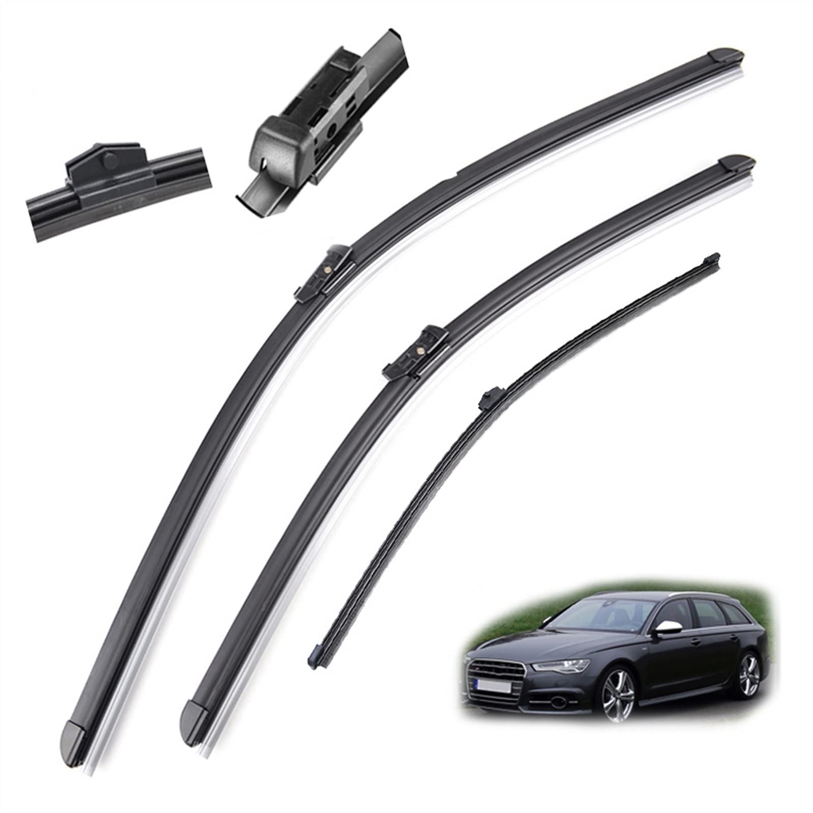 26 "21" 16 "Parabrezza Tergicristallo Spazzole Tergicristallo Auto Anteriore Lunotto Posteriore Tergicristallo per Audi A6 C7 2011 2012 2013 2014 2015 2016 2017